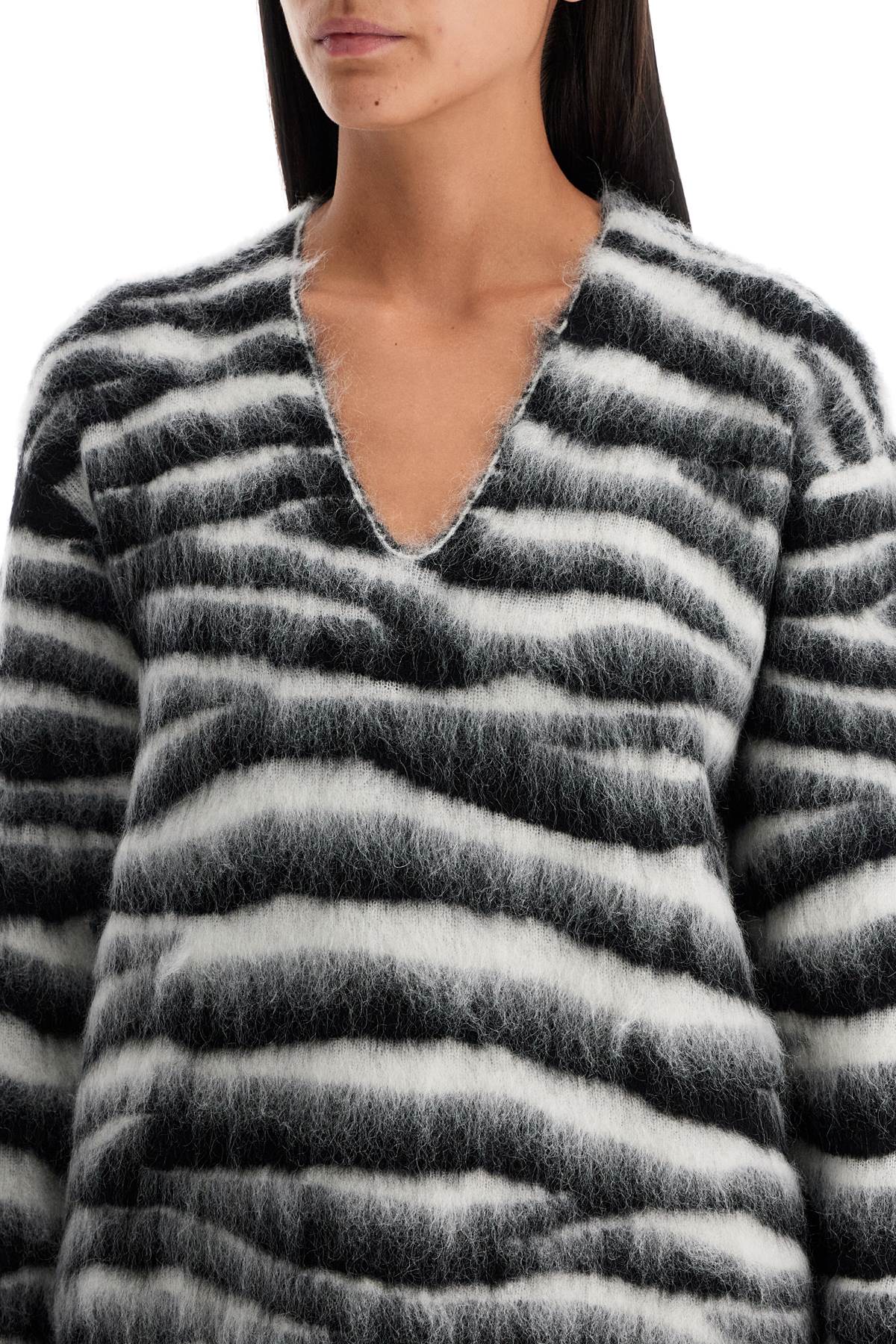 Marc Jacobs Marc Jacobs zebra print wool and mohair