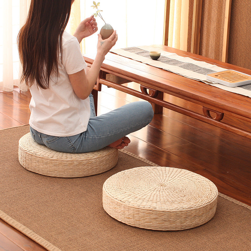 Futon Cushion Coffee Table Tatami Straw Meditation