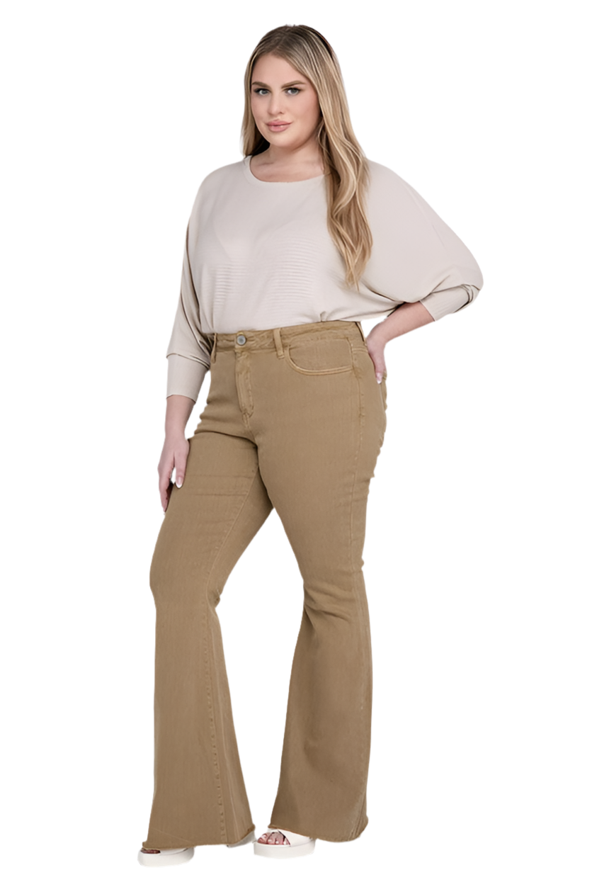 Plus Size High Rise Super Flare Jeans