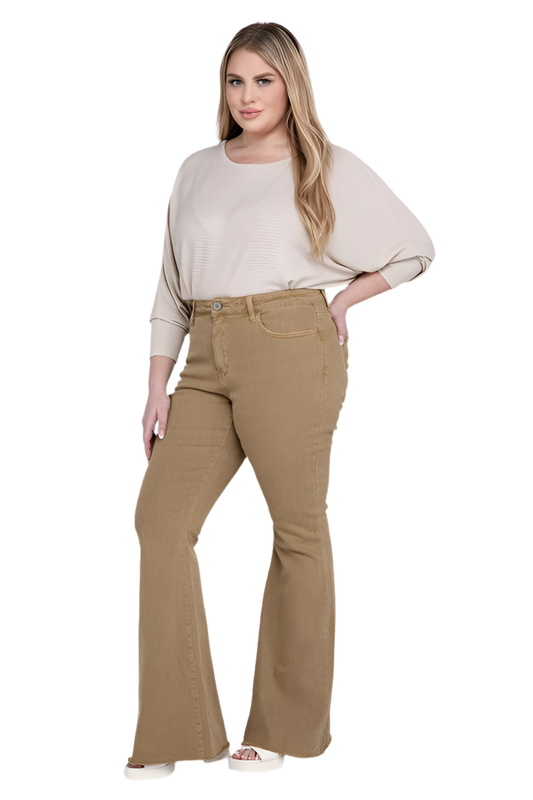 Plus Size High Rise Super Flare Jeans