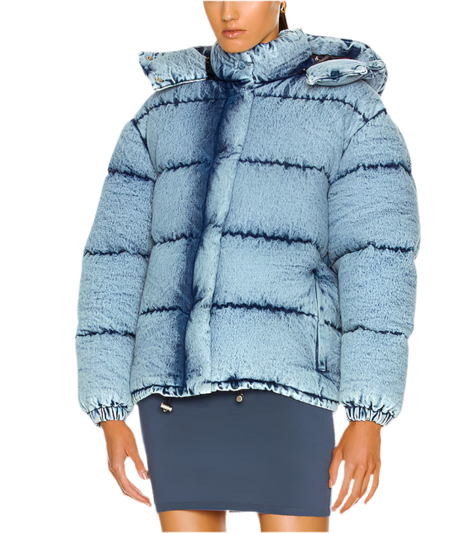 MIU MIU Denim Puffer Jacket