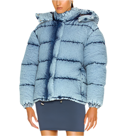 MIU MIU Denim Puffer Jacket