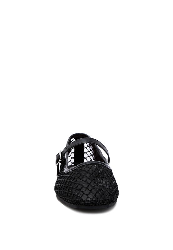 “AVERONA” Mesh Mary Jane Flats