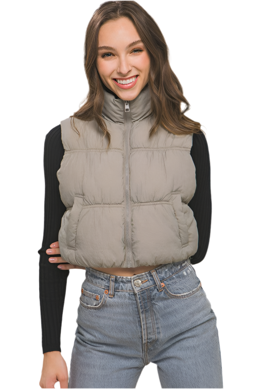 “ALI” High Neck Puffer Vest