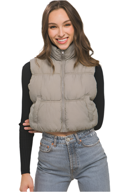 “ALI” High Neck Puffer Vest