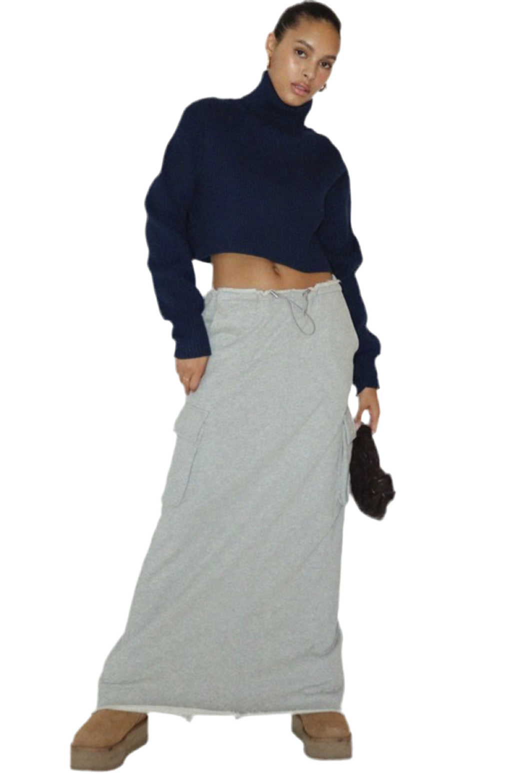 “BRANDACE” CARGO SWEAT SKIRT