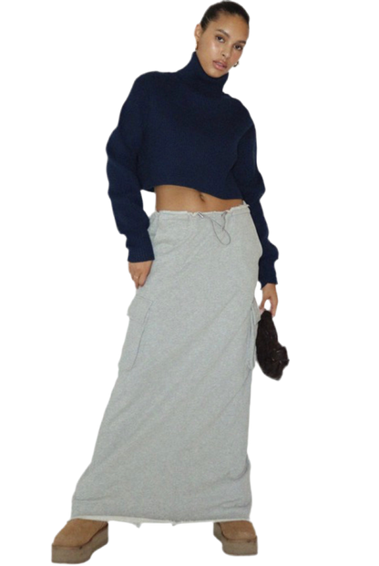 “BRANDACE” CARGO SWEAT SKIRT