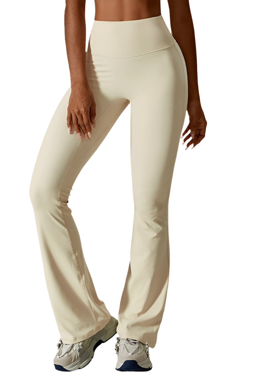 HIGH-RISE STRETCH FLARE PANTS