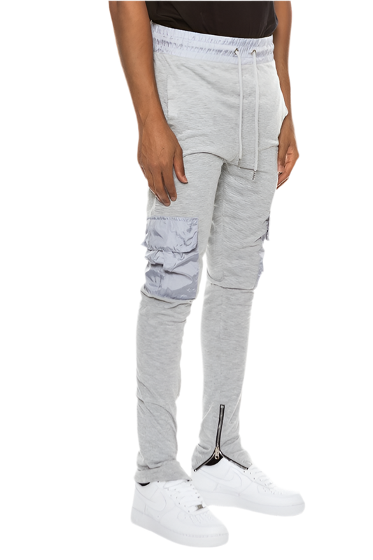 Heathered Cotton Blend Joggers