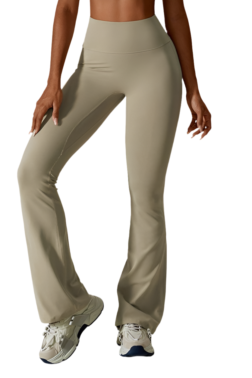 HIGH-RISE STRETCH FLARE PANTS