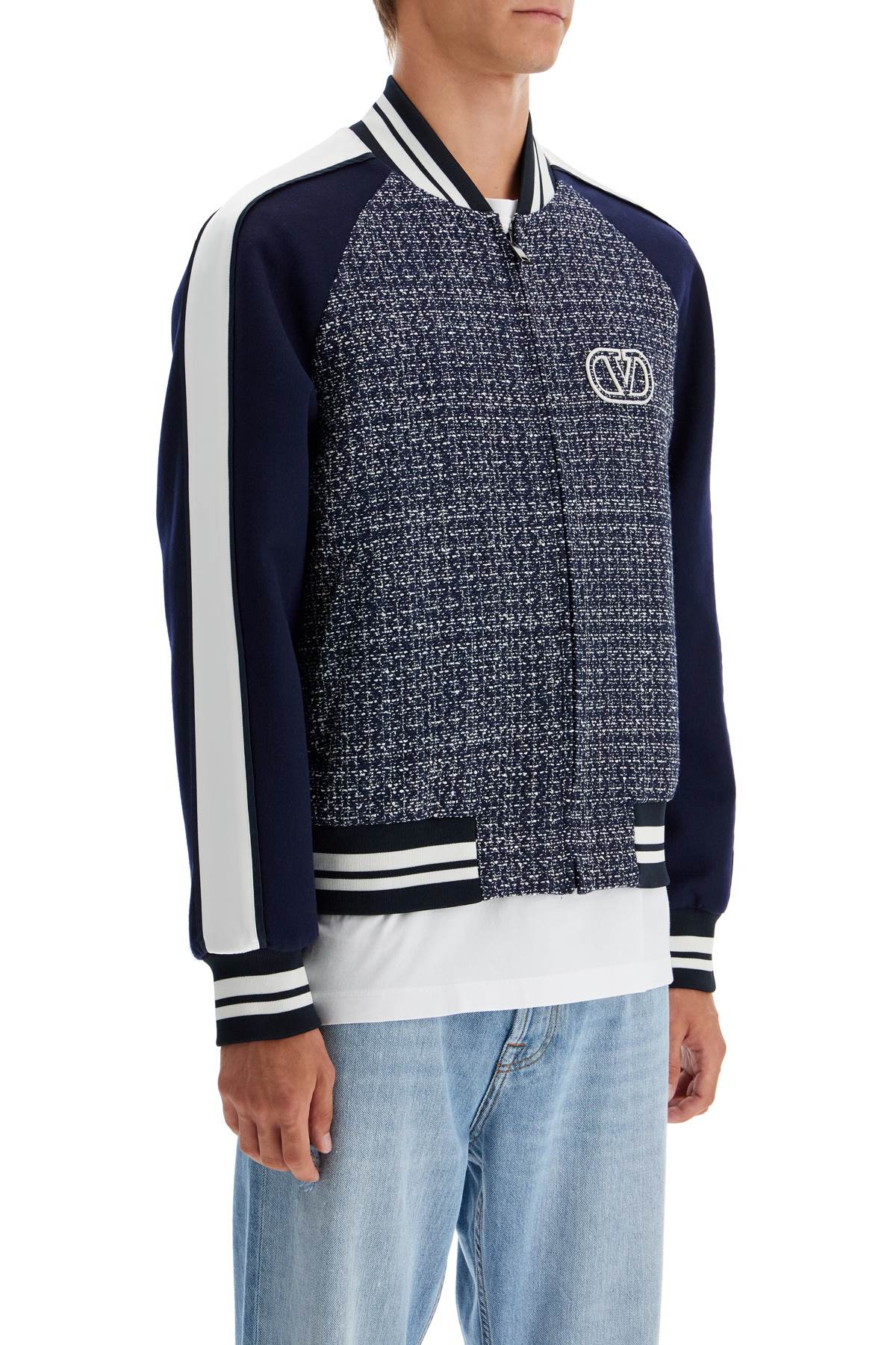 Valentino Garavani Valentino Garavani tweed bomber jacket for