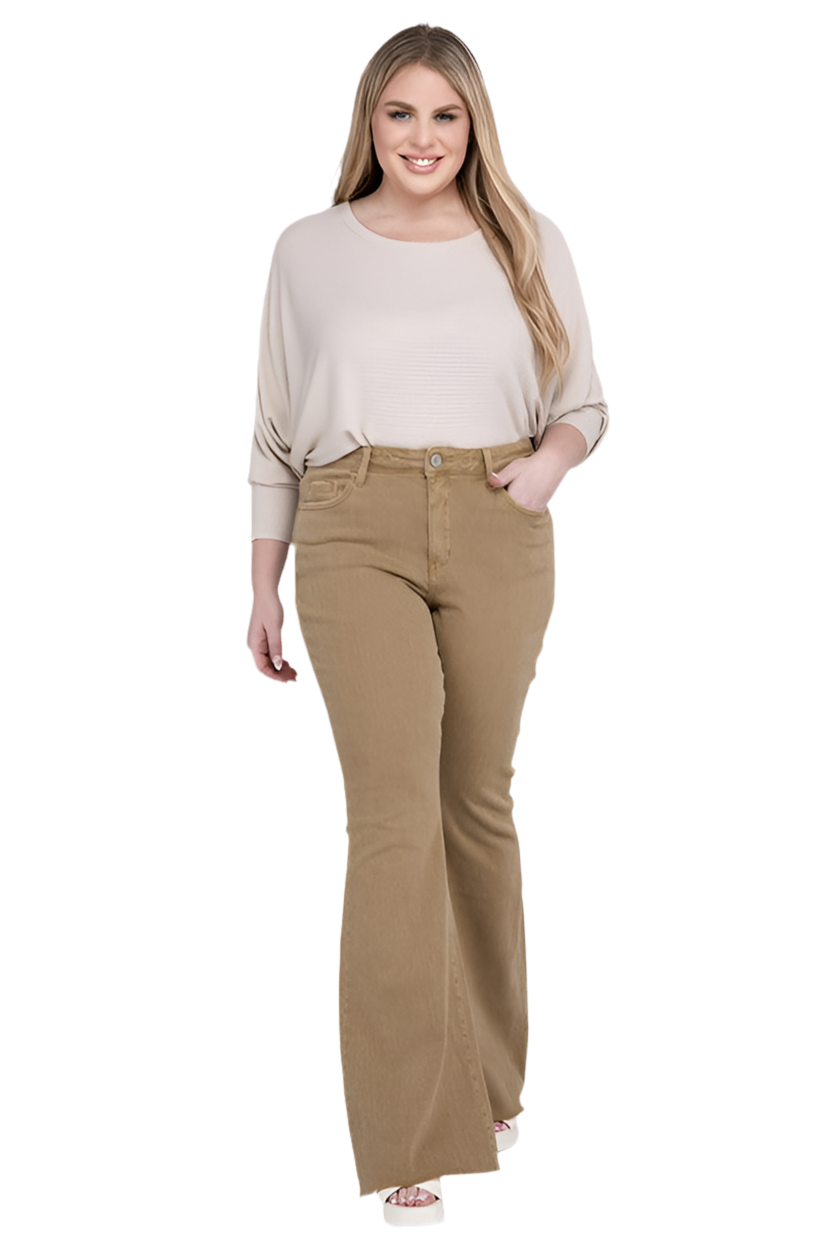 Plus Size High Rise Super Flare Jeans