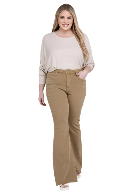 Plus Size High Rise Super Flare Jeans