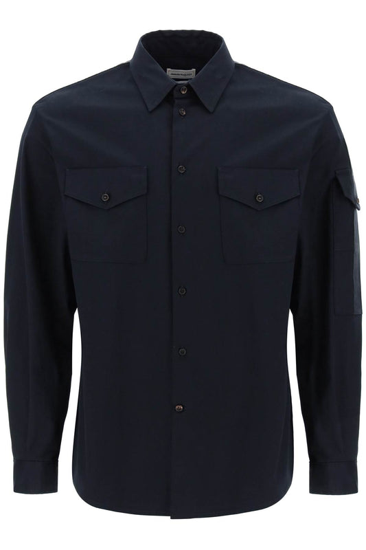 Alexander Mcqueen shirt with logo band on the sleeve