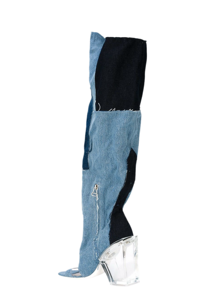 OFF-WHITE Tall Denim Boots