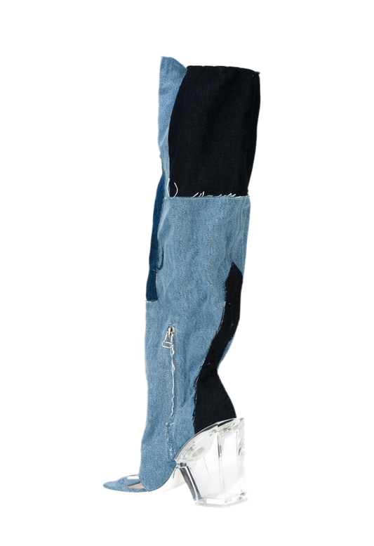 OFF-WHITE Tall Denim Boots