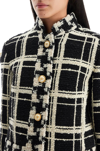 Valentino Garavani Valentino Garavani 'macro check tweed jacket for