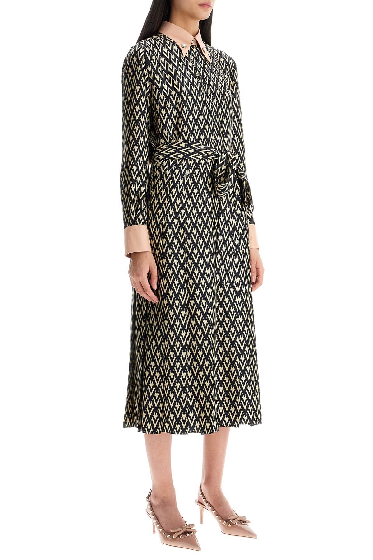 Valentino Garavani Valentino Garavani este\n\nmidi twill dress with all the