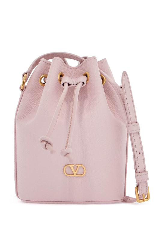 Valentino Garavani Valentino Garavani borsa a sacchetto mini in pelle rosa quarzo con tracolla regolabile