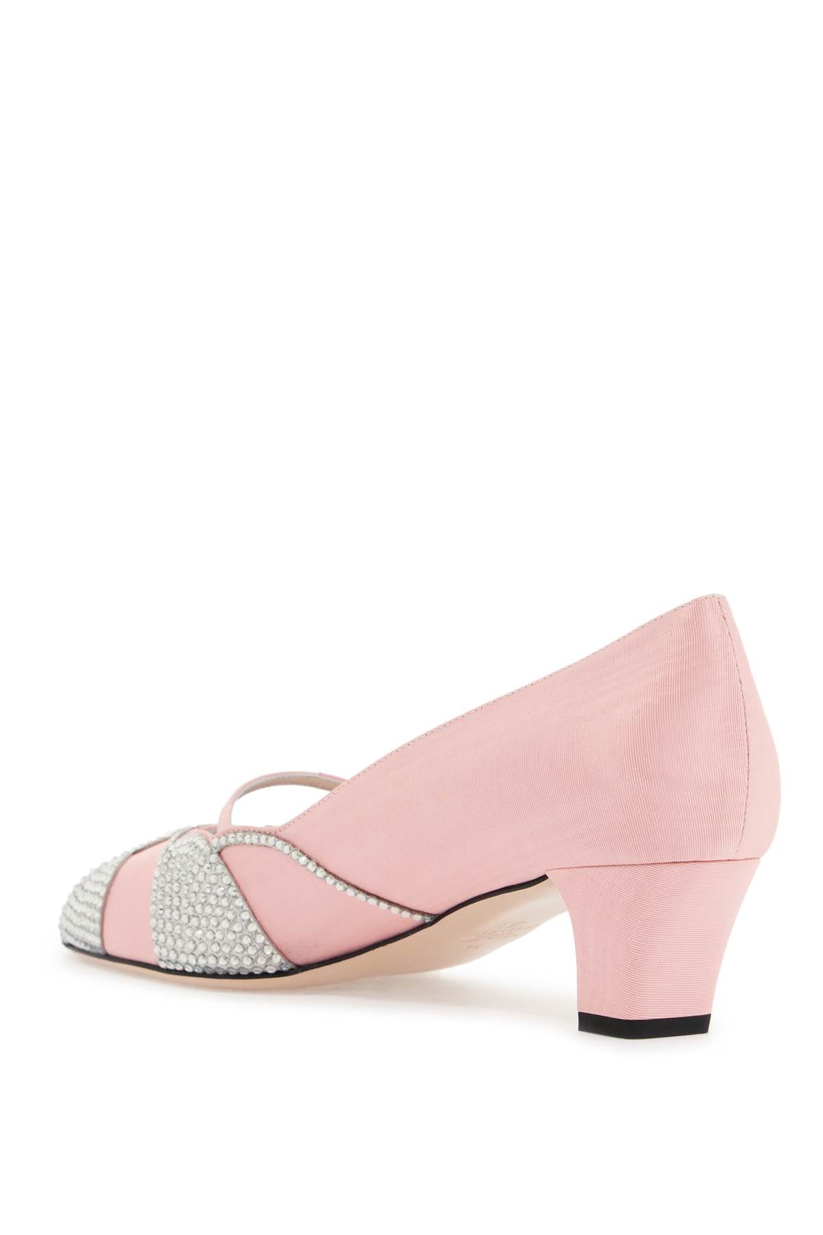 Valentino Garavani Valentino Garavani pink satin pumps with rhinestones