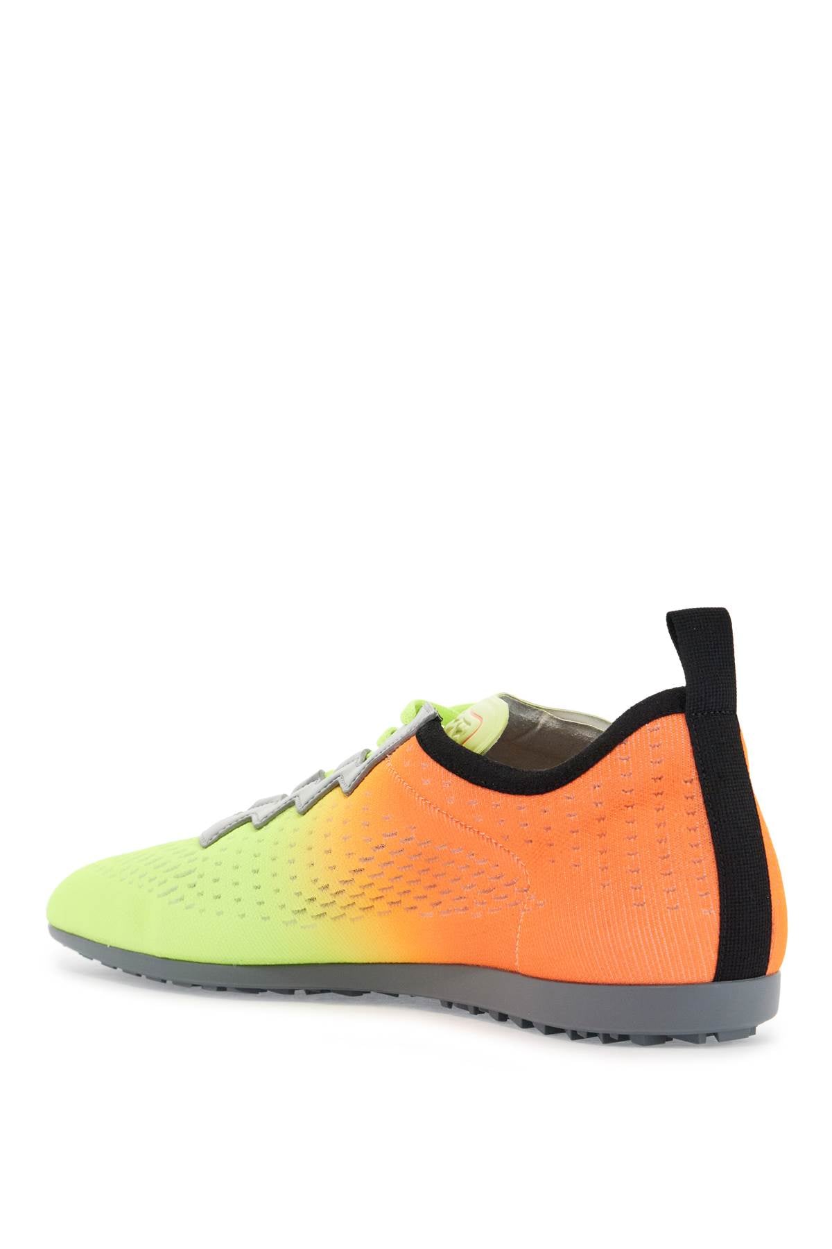 Valentino Garavani Valentino Garavani lime green and fluorescent orange sporty sneakers in cotton and pu bold design