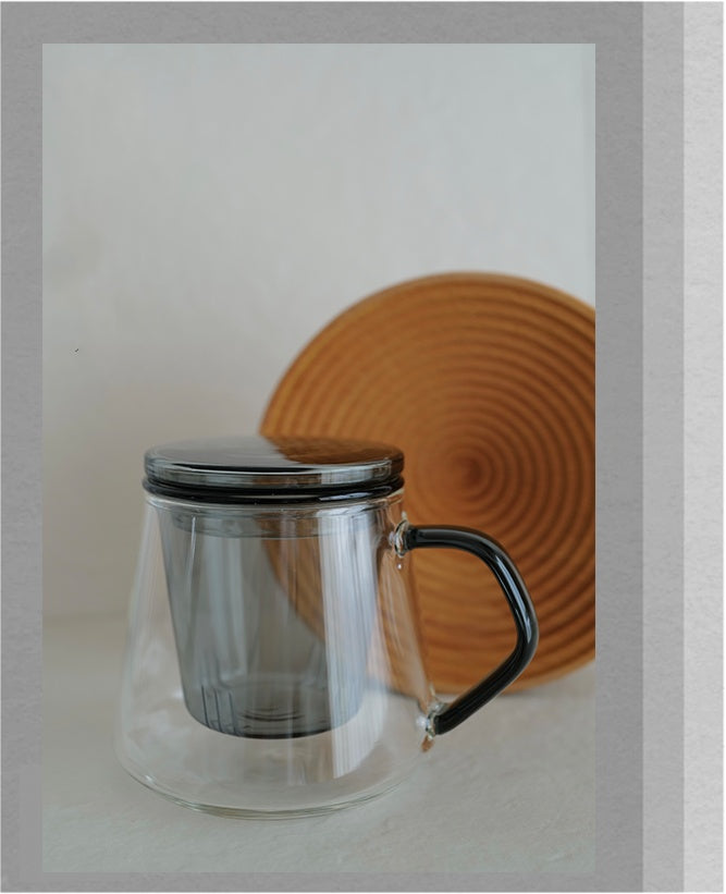 Temperature Resistant Office Filter Tea Separation Glass