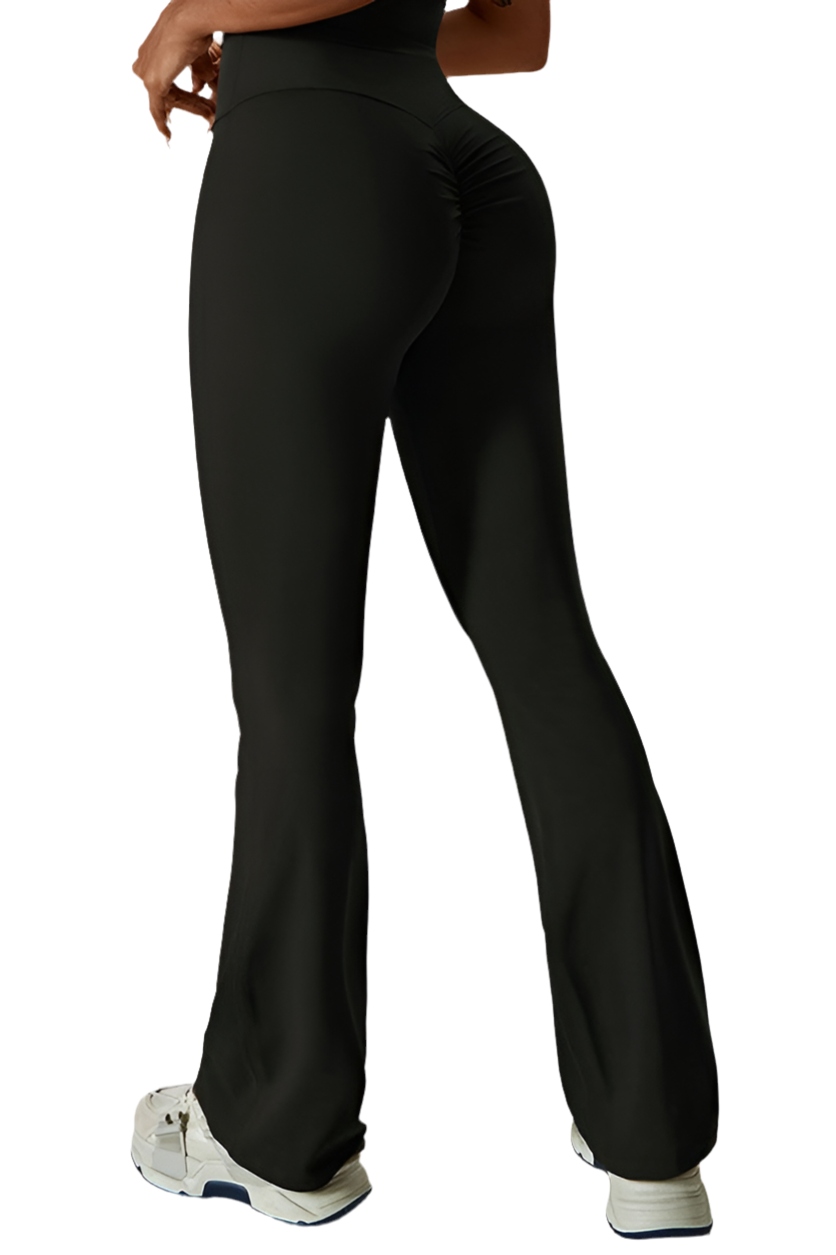 HIGH-RISE STRETCH FLARE PANTS