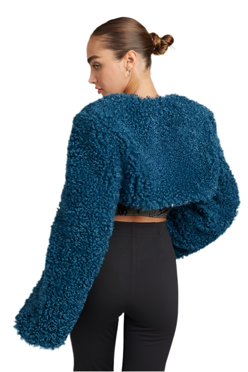 “BOBBI” FAUX FUR BOLERO