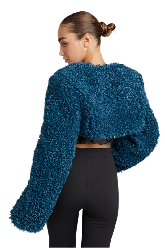 “BOBBI” FAUX FUR BOLERO