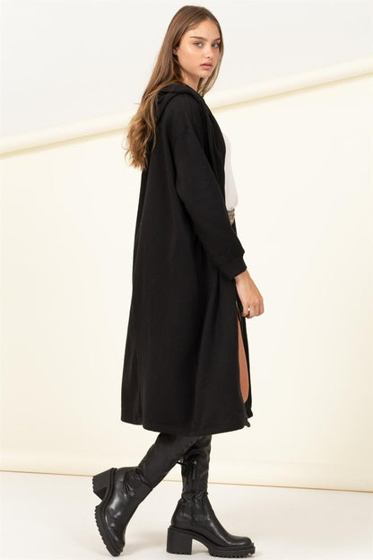 ESSENTIAL BLISS FRENCH TERRY HOODED COAT