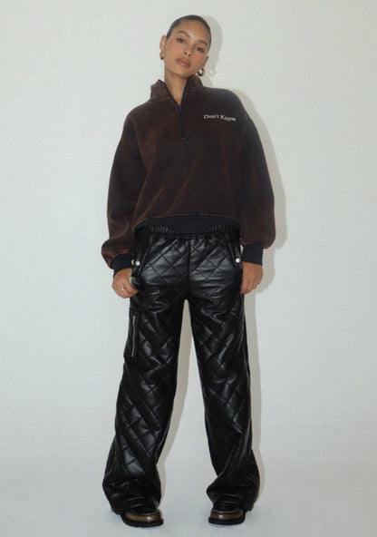 “CHANEL” QUILTED LEATHER TROUSER