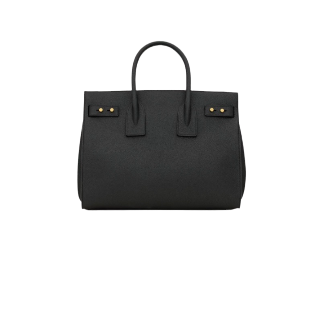 SAINT LAURENT
BLACK CALF LEATHER SAC DE JOUR HANDBAG