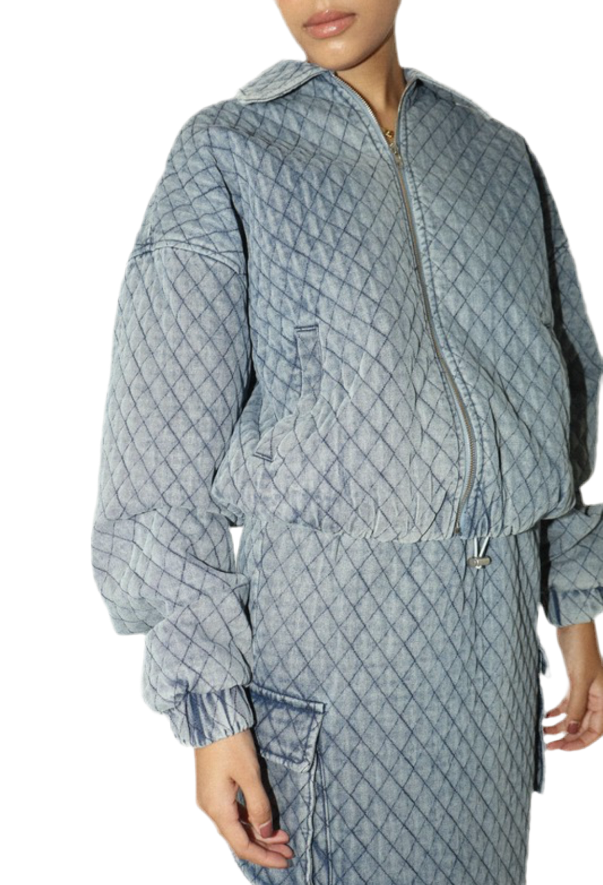 “AMBER” QUILTED DENIM JACKET