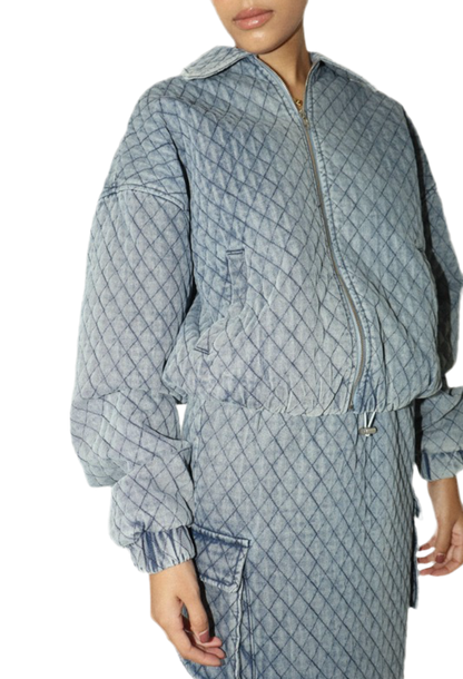 “AMBER” QUILTED DENIM JACKET