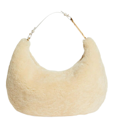 OFF-WHITE
Paper Clip Shearling Hobo Bag