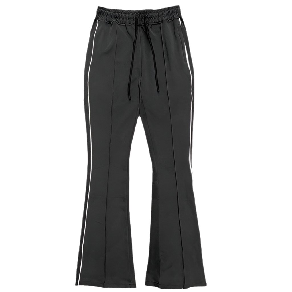 Mens Side Pipe Stacked Flare Pants