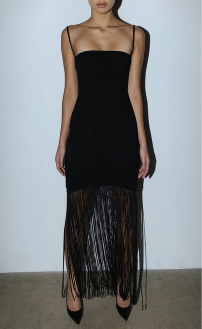 “GRACE” FRINGE MAXI DRESS | EST SHIP 10/28