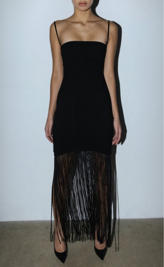 “GRACE” FRINGE MAXI DRESS | EST SHIP 10/01