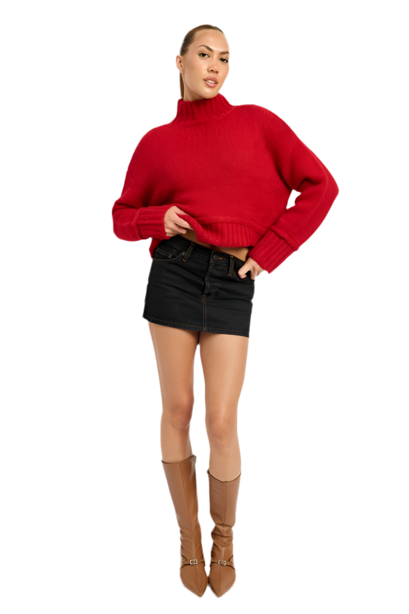 “SIENNA” TURTLE NECK BODY SWEATER