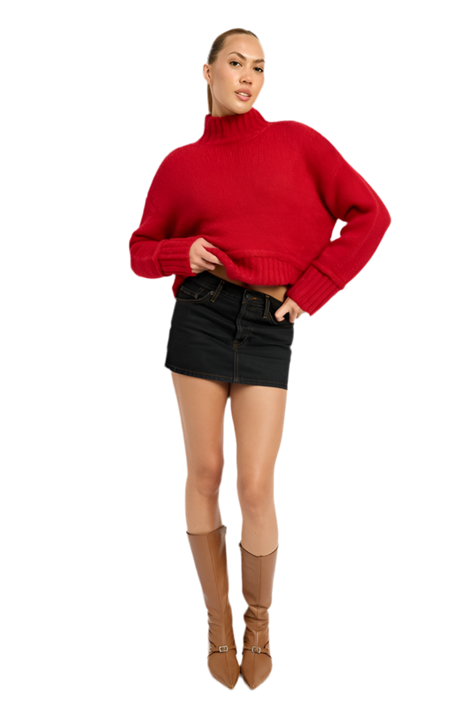 “SIENNA” TURTLE NECK BODY SWEATER