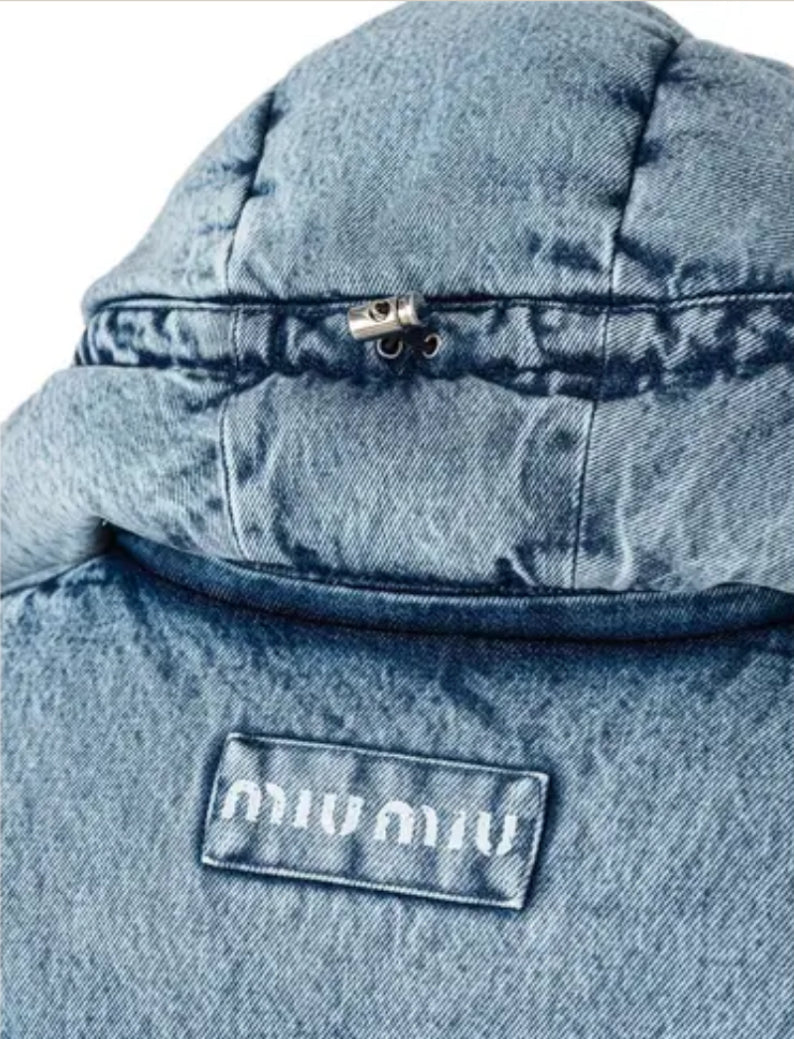 MIU MIU Denim Puffer Jacket