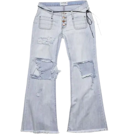 ONE TEASPOON Low waisted
Light Blue Cotton Jeans