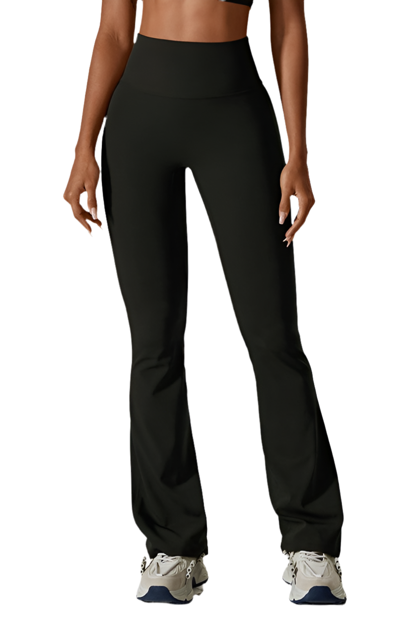 HIGH-RISE STRETCH FLARE PANTS