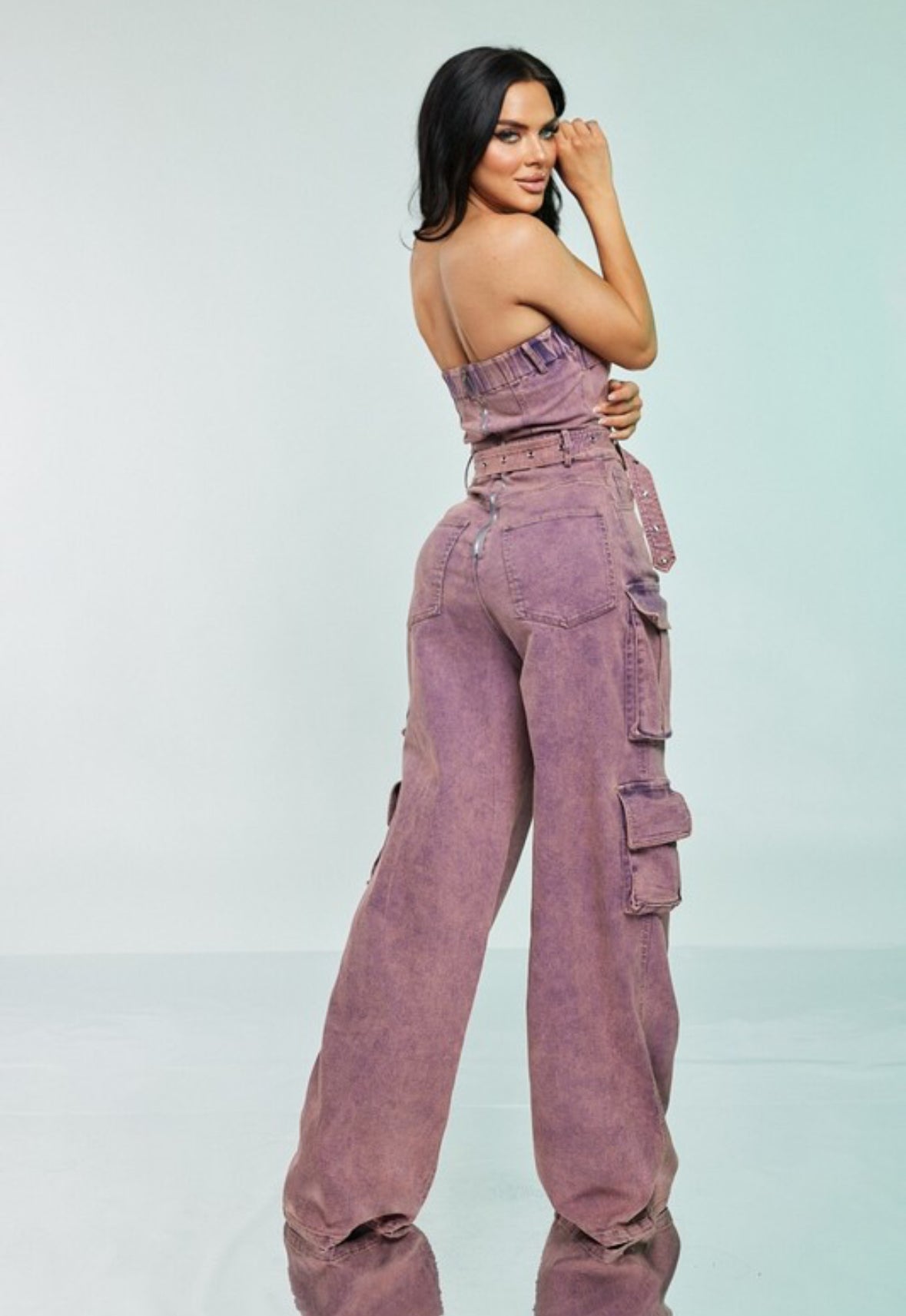 “LEGACY” ACID PINK DENIM JUMPSUIT