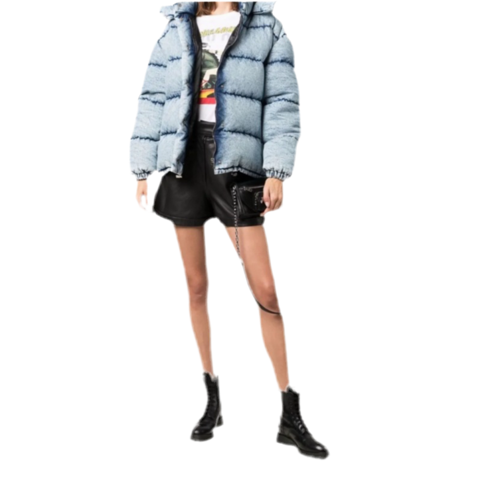 MIU MIU Denim Puffer Jacket