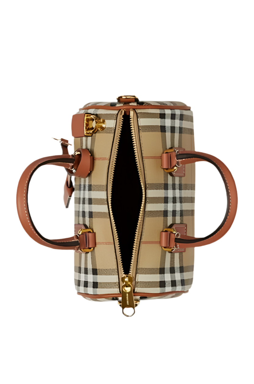 BURBERRY CHECK MINI BOWLING BAG