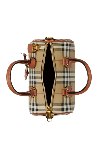 BURBERRY CHECK MINI BOWLING BAG