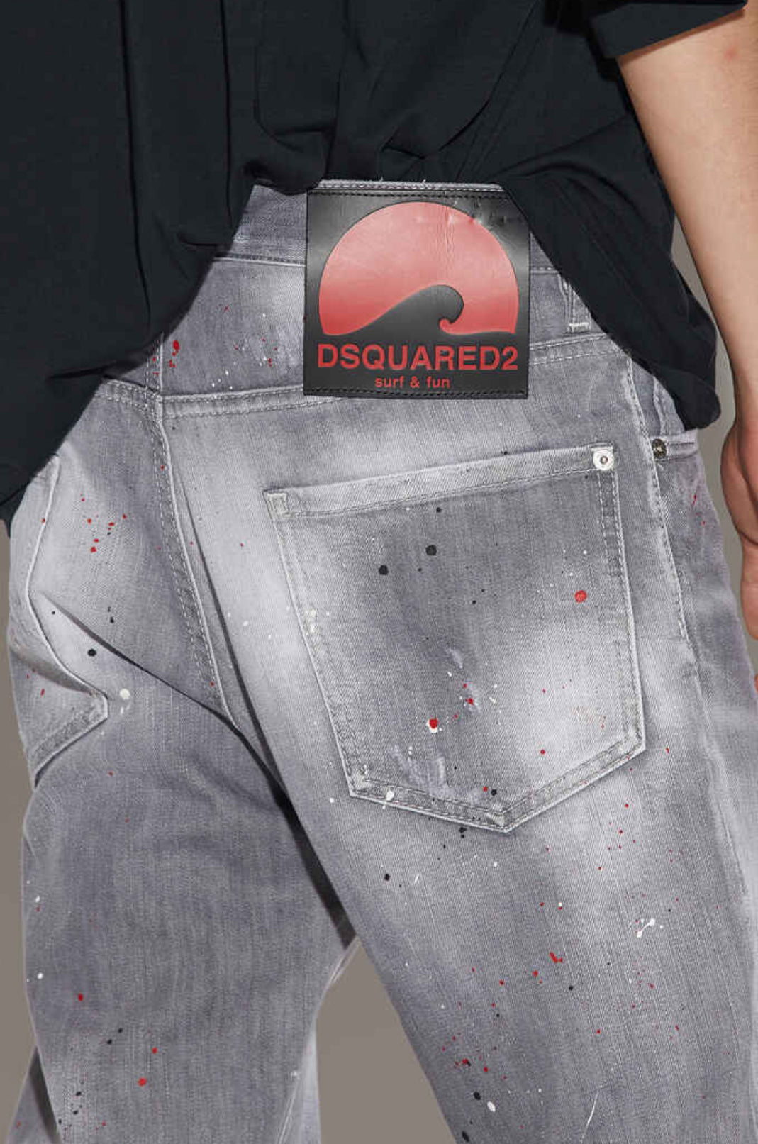 DSQUARED2 MEDIUM GREY PATCHES JEANS