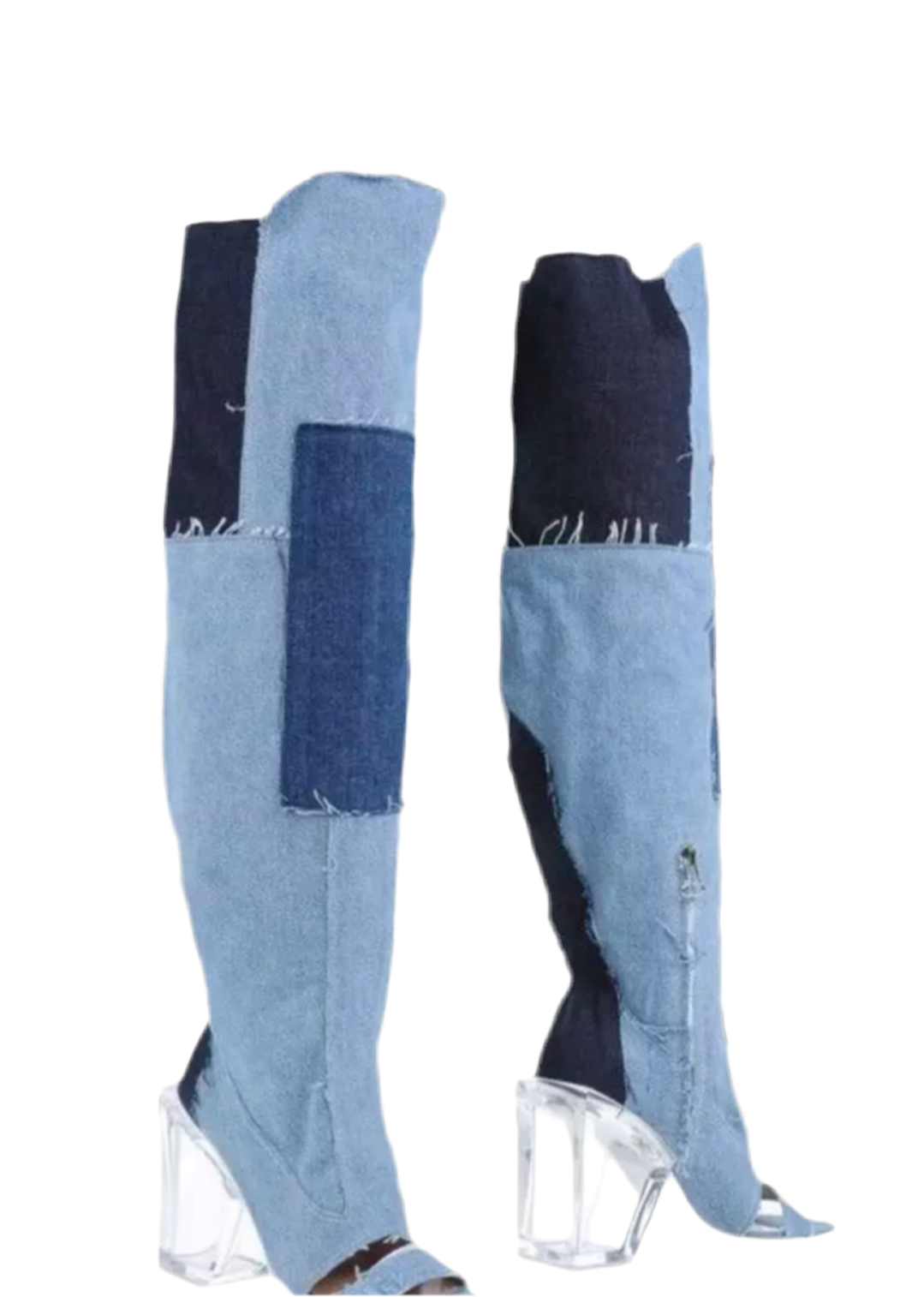 OFF-WHITE Tall Denim Boots