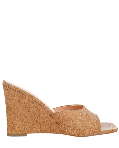 “SHILO” Cork Wedge Sandals